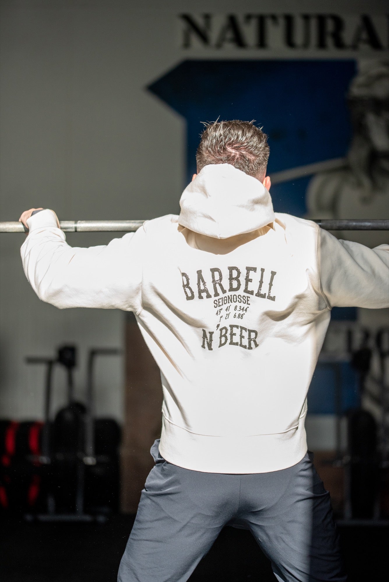 Barbell N' Beer Vintage Creme Herren Sweatshirt