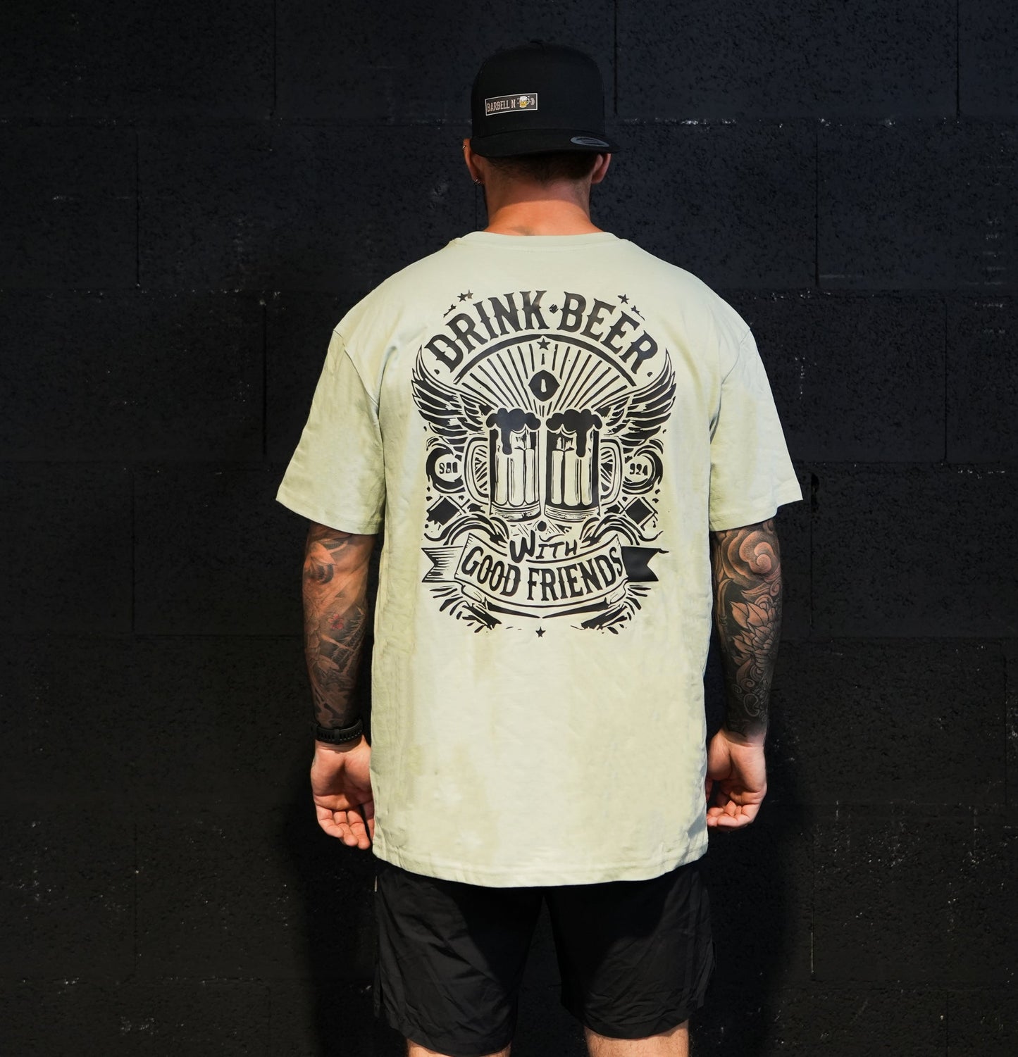DRINK BEER - T-shirt Oversize SOFT SALVIA