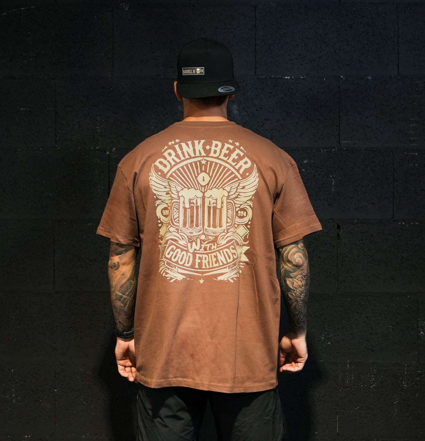 DRINK BEER - T-shirt Oversize BARK
