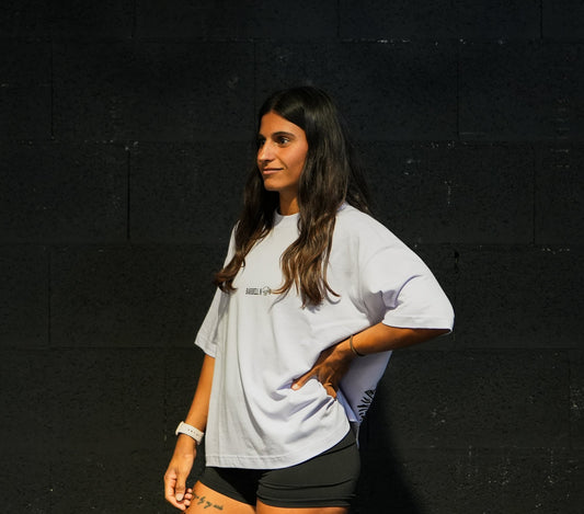 DRINK BEER - T-shirt Boxy Oversize - LILA