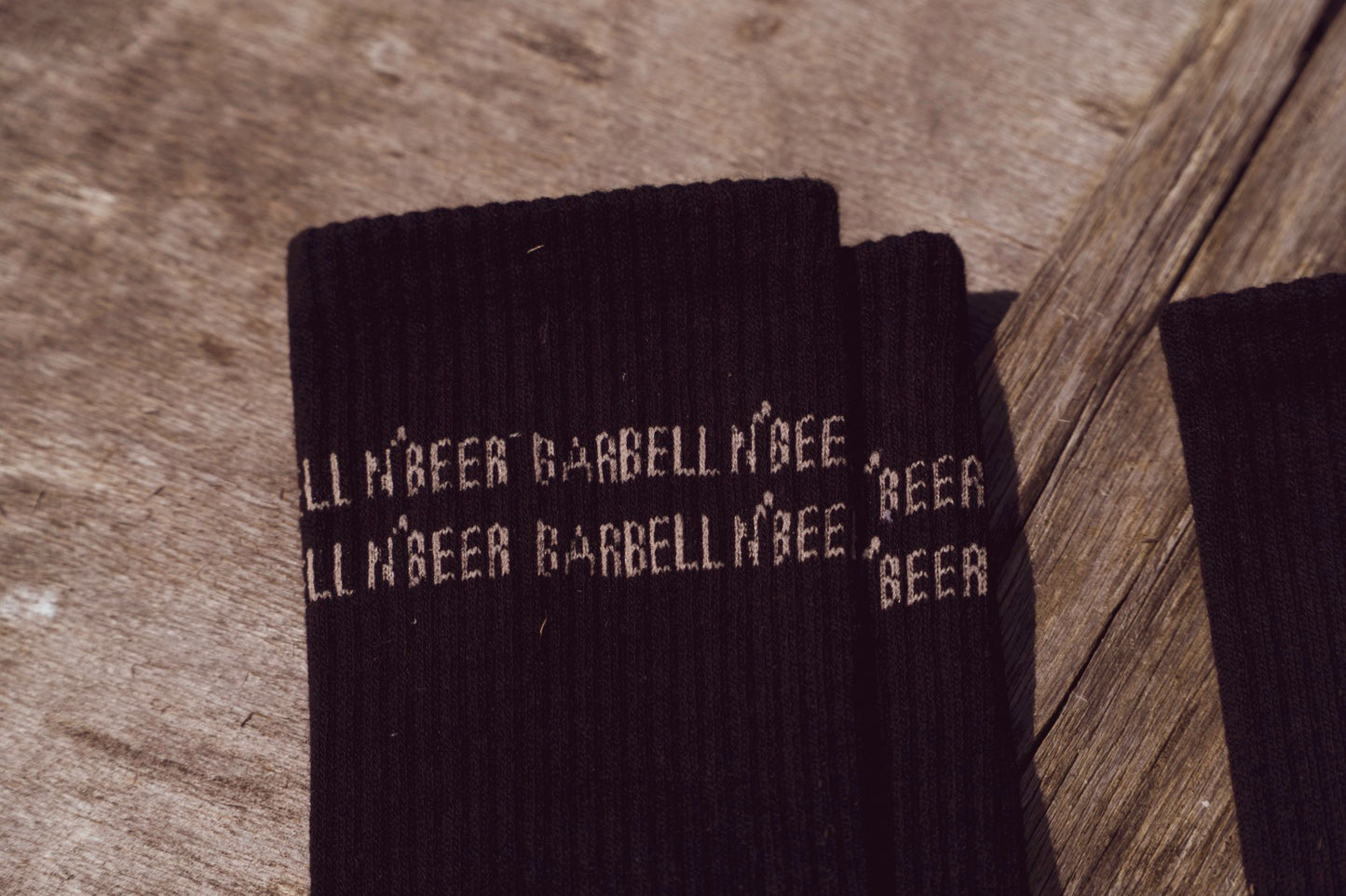 Barbell N' Beer Black Crossfit Socks