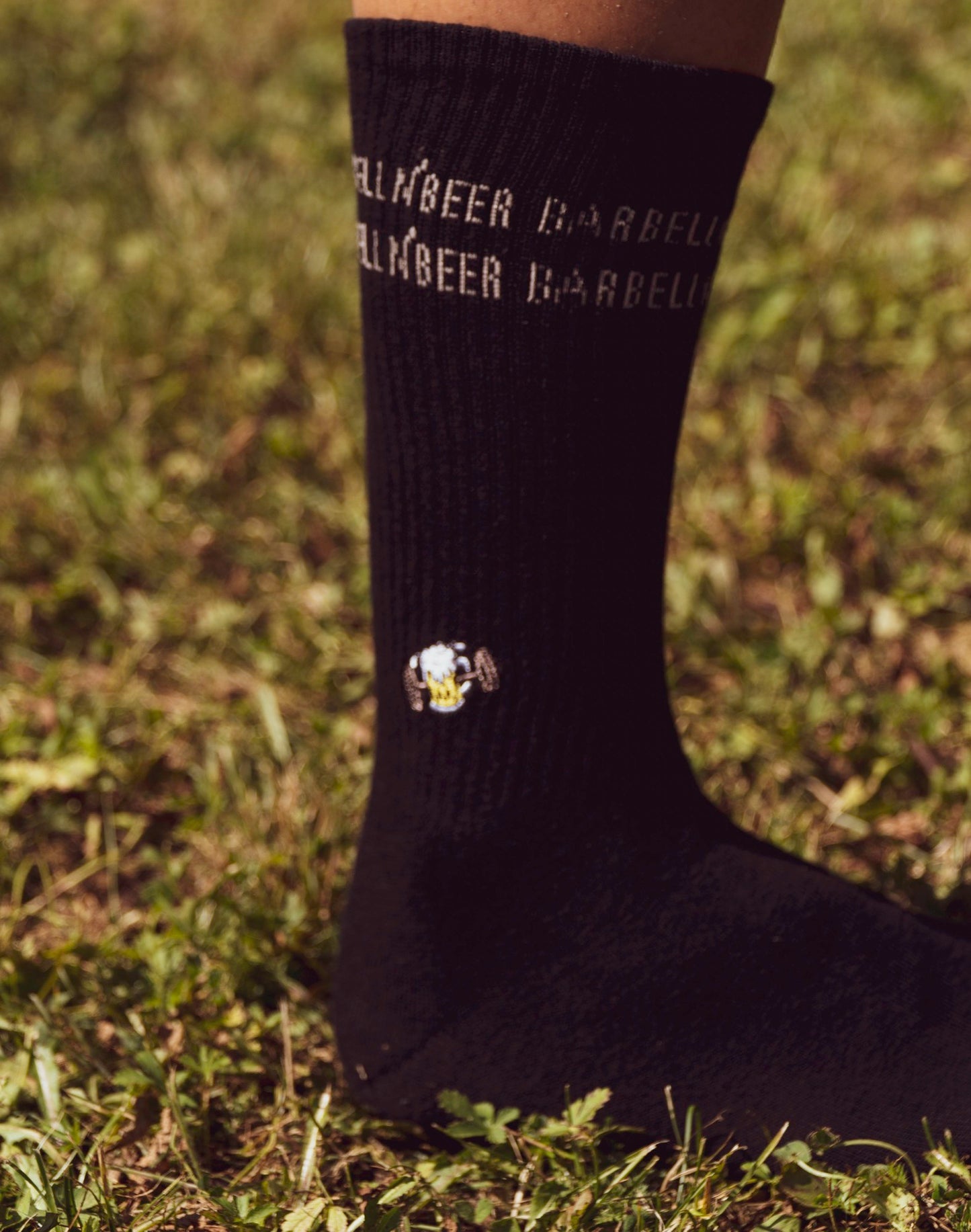 Barbell N' Beer Black Crossfit Socks