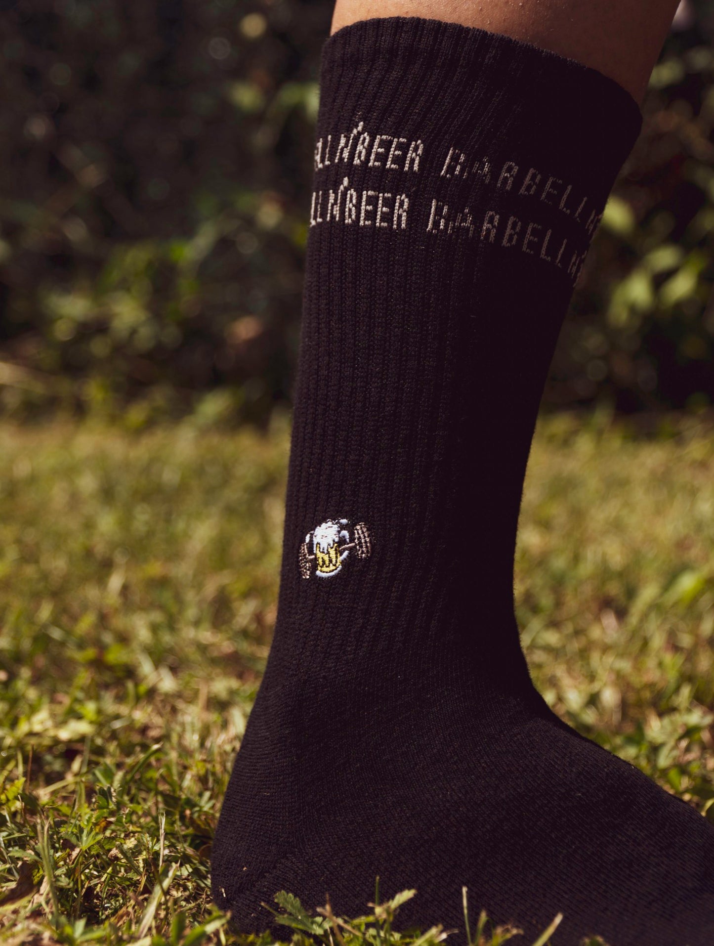 Barbell N' Beer Black Crossfit Socks