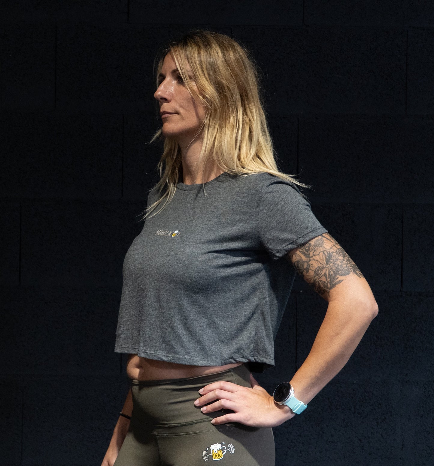 Barbell N' Beer – Klassisches Choppe-Crop-Top