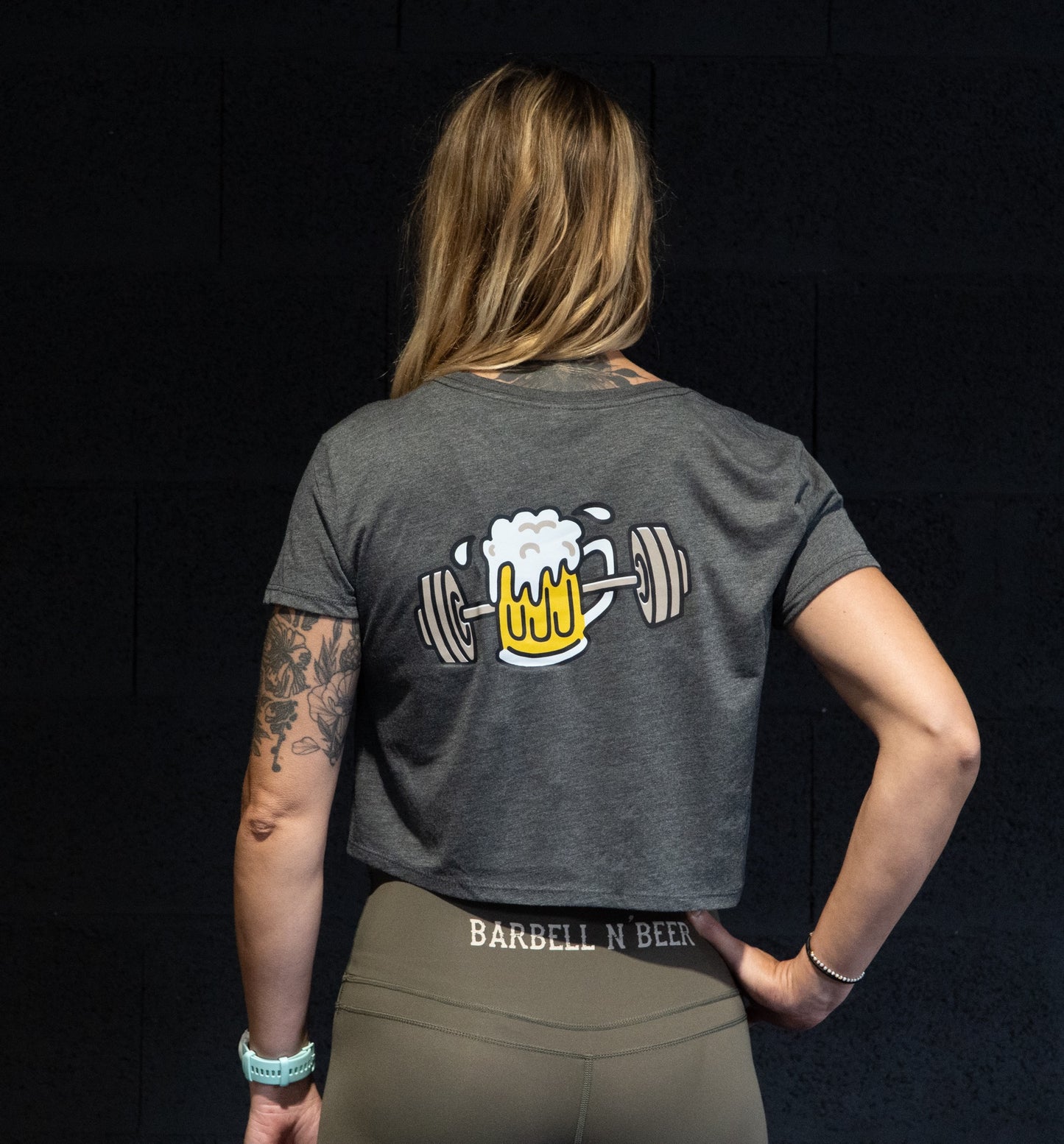 Barbell N' Beer – Klassisches Choppe-Crop-Top