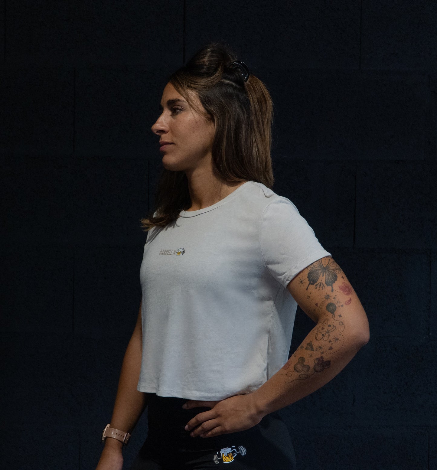 Barbell N' Beer – Klassisches Choppe-Crop-Top