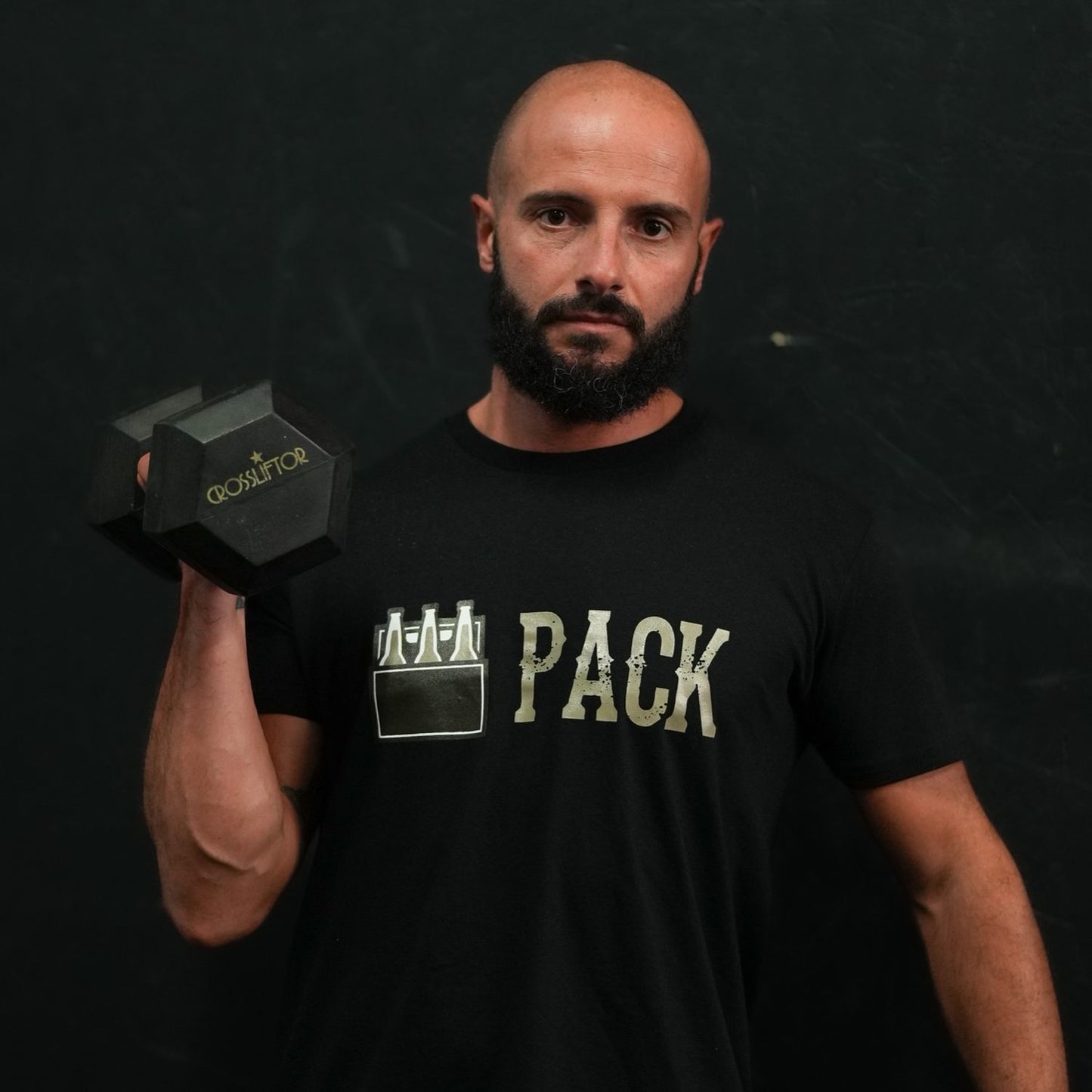 Barbell N' Beer 6pack Black T-shirt