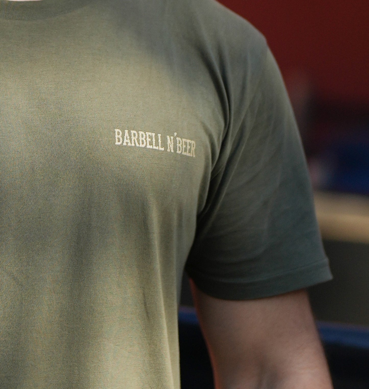 Barbell N' Beer Khaki T-shirt