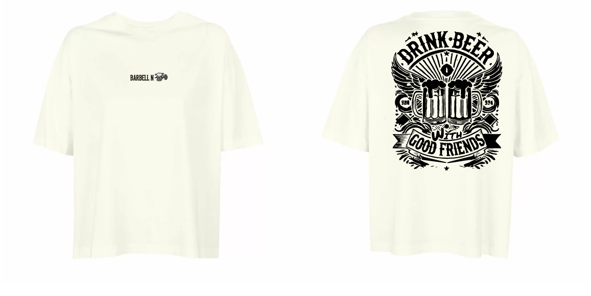 T-Shirt Damen Oversize Drink Beer