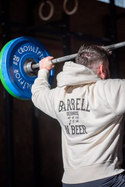 Barbell N' Beer Vintage Men's Sweatshirt Cream