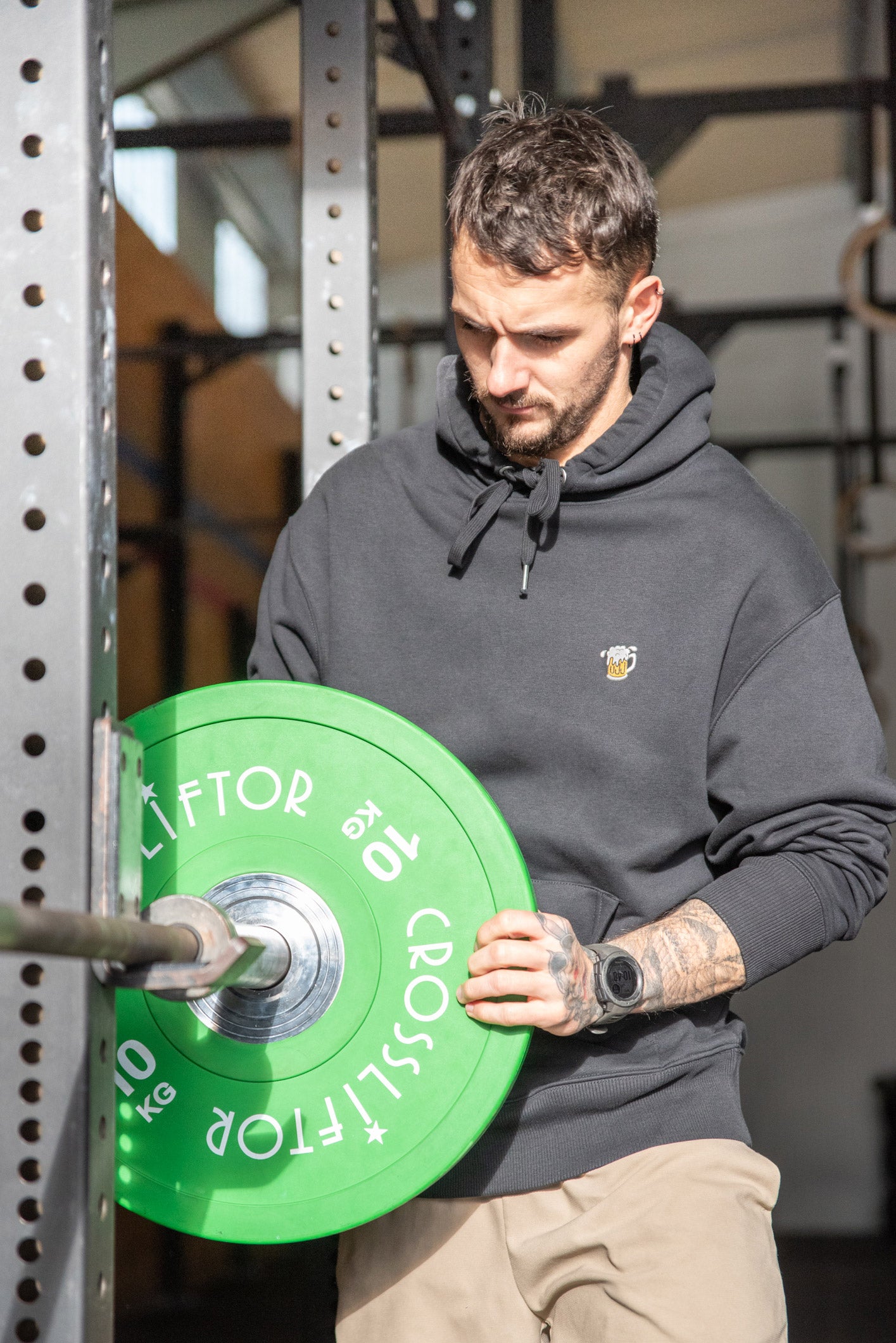 Sweat Homme Barbell N' Beer Vintage Black