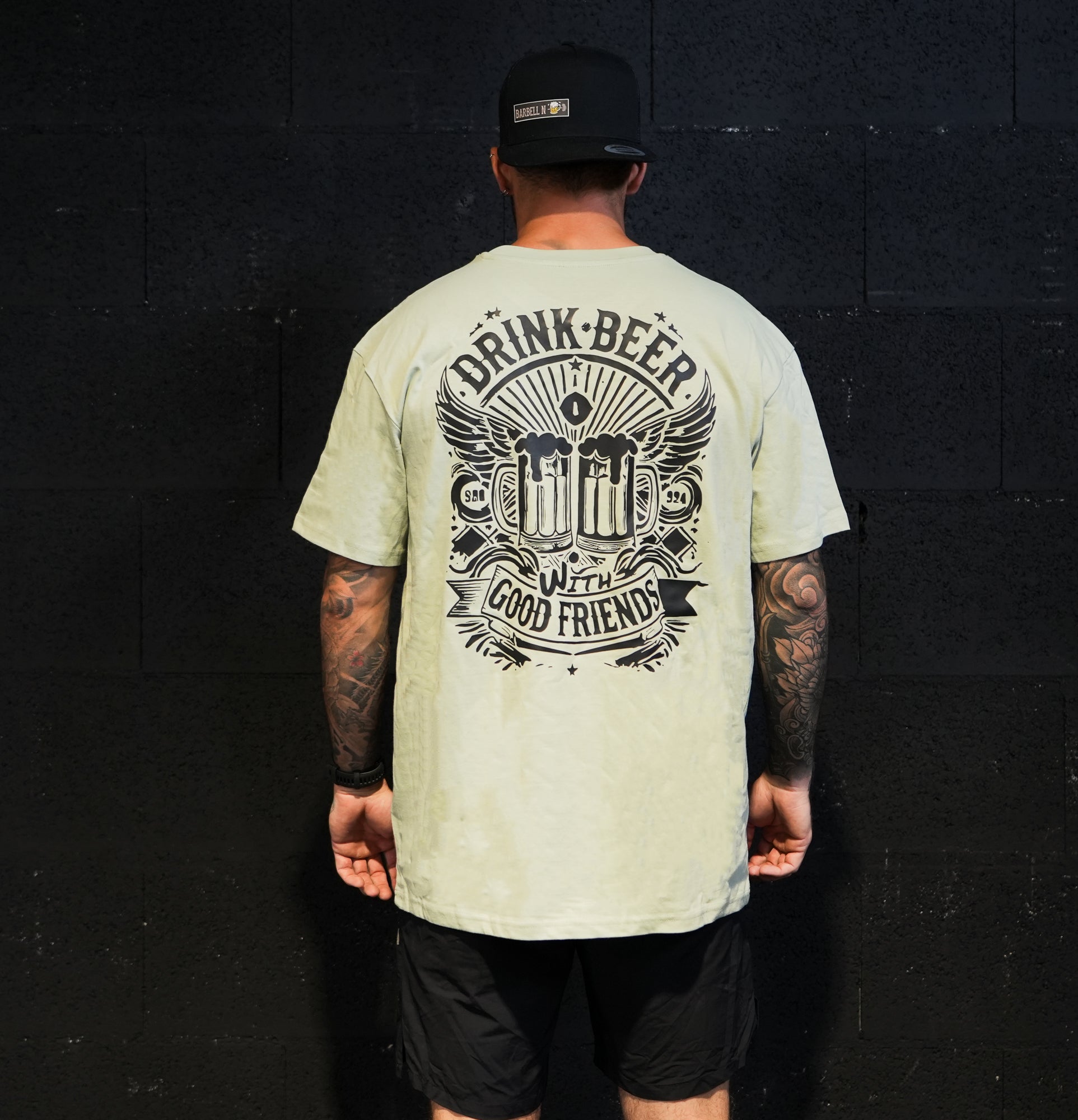 DRINK BEER - T-shirt Oversize SOFT SALVIA
