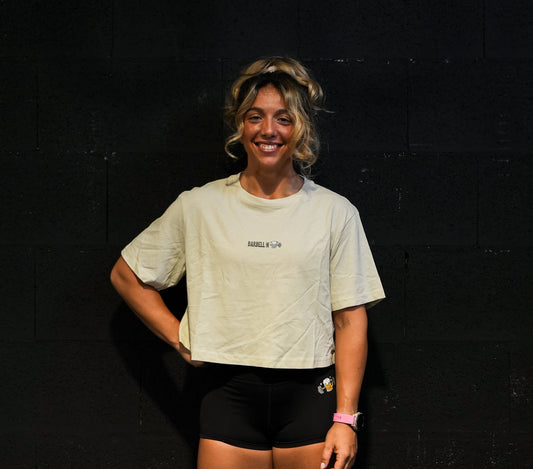 DRINK BEER - Crop Top Oversize - SAND