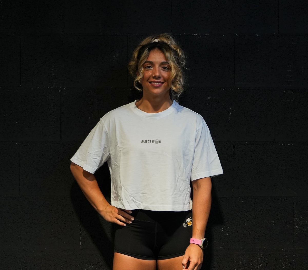 DRINK BEER - Crop Top Oversize - WHITE