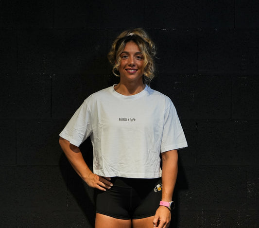 DRINK BEER - Crop Top Oversize - WHITE