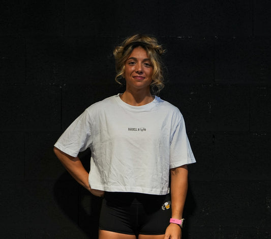 PISTONS - Crop Top Oversize - WHITE