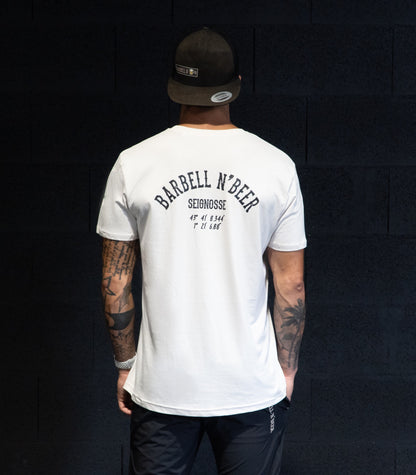 T-shirt Barbell N' Beer Vintage Creme