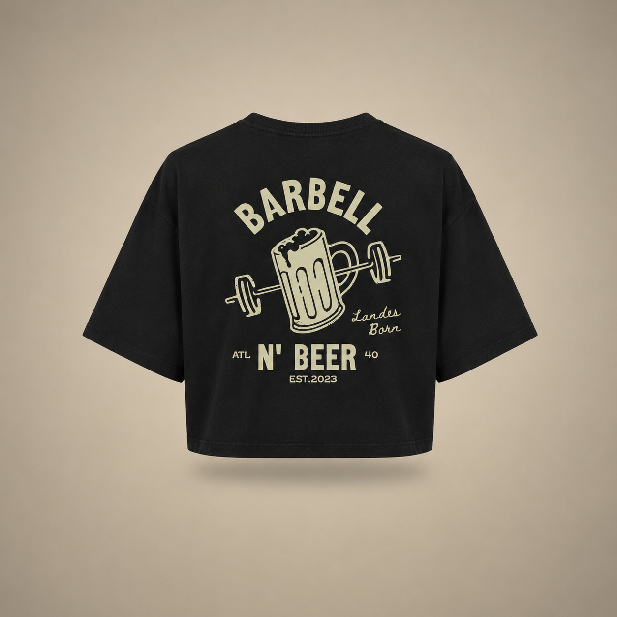 EMBER - Crop Top Oversize - BLACK