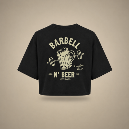 EMBER - Crop Top Oversize - BLACK
